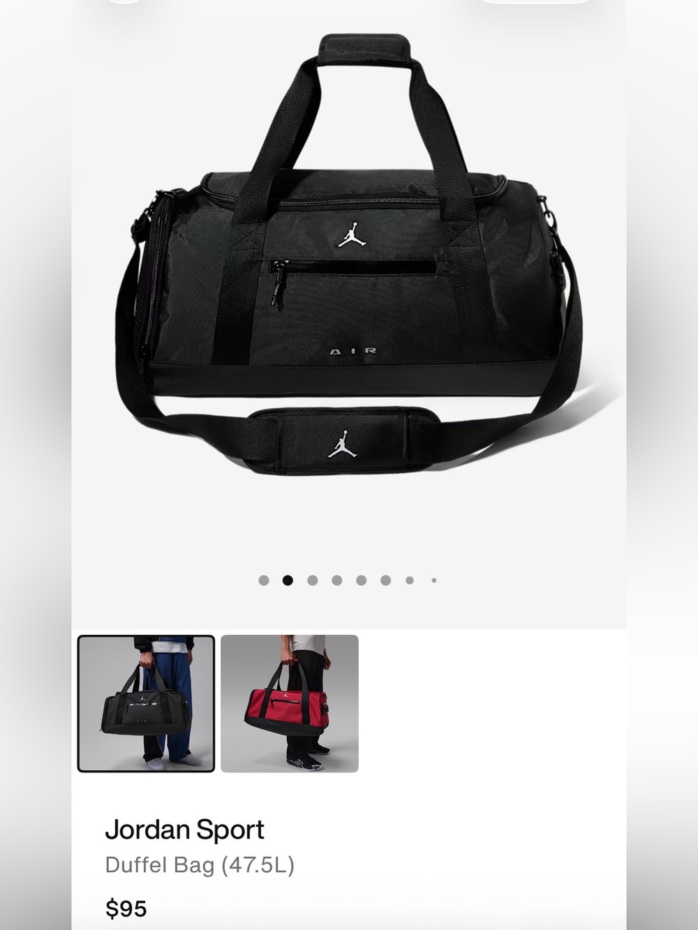 Jordan Sport Duffel Bag NWT